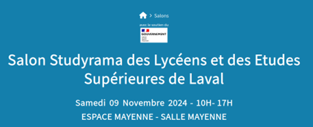 Studyrama  le Samedi 09 novembre 2024  LAVAL